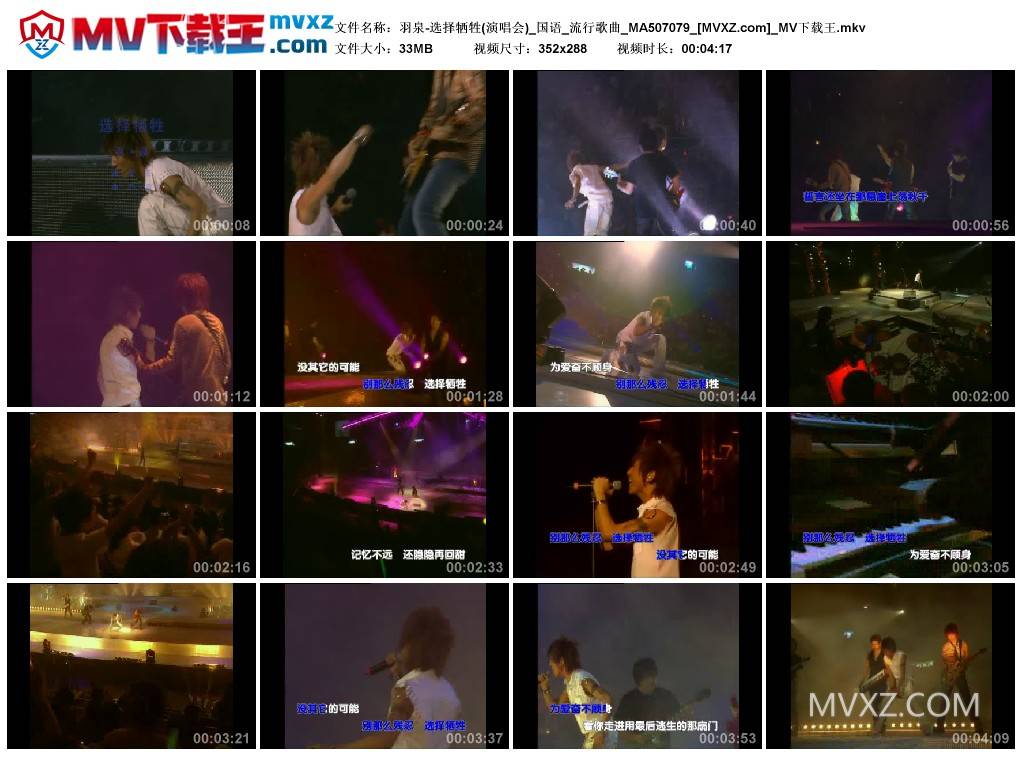 羽泉-选择牺牲(演唱会)_国语_流行歌曲_MA507079